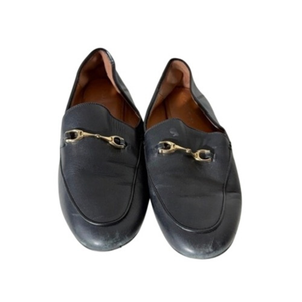Coach Haley Horsebit Loafers Black Leather Gold Hardware FG3110 Womens 11B
